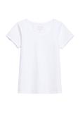 White women's basic T-shirt TSHDT-0111-0A(KS)