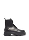 Women's leather ankle boots in black BUTYD-1289-99(Z26)