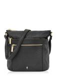 Black women's bag with zippers TOREC-0847A-99(Z24)