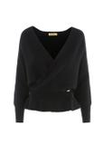 Black women's waist sweater SWEDT-0126-99(Z22)