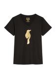 Black women's t-shirt TSHDT-0149-99(Z25)