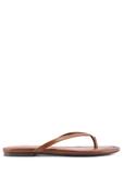 Women's leather flip-flops in camel color BUTYD-1271-1D(W26)