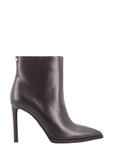 Dark brown leather high heel ankle boots BUTYD-1207-1I(Z26)