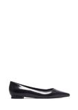 Women's black leather ballerinas BUTYD-1308-99(Z26)