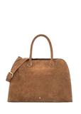 Cognac suede handbag TORES-1191-88(Z25)