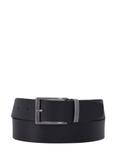 Men's black leather belt PASMS-0289-99(Z26)