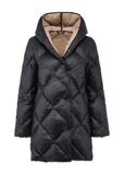 Black women's quilted jacket KURDT-0528-98(Z24)