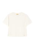 Cream women's cotton T-shirt TSHDT-0138-0B(W26)