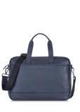 Capacious navy blue leather men's bag TORMS-0015A-69(W24)