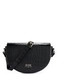 Black semi-circular croco women's messenger bag TOREC-1184-9G(W26)