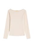 Light beige women's blouse with modal LSLDT-0056-1A(W26)