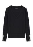 Black women's sweater SWEDT-0212A-99(Z25)