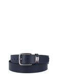 Navy blue men's leather belt PASMS-0273-7E(Z26)
