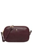 Small women's leather handbag in burgundy color TORES-1152-4D(Z26)