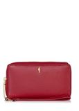 Red leather women's belt wallet PORES-0897-40(Z23)