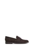 Women's suede moccasins in dark brown BUTYD-1299-1I(Z26)