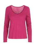 Women's long sleeve V neck blouse LSLDT-0027-31(Z22)