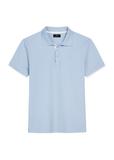 Light blue cotton polo shirt POLMT-0045B-7A(W26)
