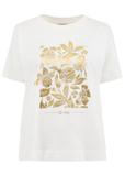 White women's T-shirt with a floral print TSHDT-0132-12(Z24)