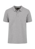 Grey men's polo shirt POLMT-0070-91(W24)