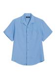 Men's blue linen shirt KOSMT-0359-7B(W26)