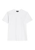 Men's white mercerized cotton t-shirt TSHMT-0156-0A(Z26)