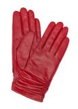 Red leather women's gloves REKDS-0096-42(Z25)