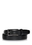 Black leather men's belt PASMS-0256-99(Z25)