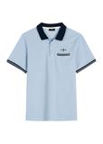 Men's blue polo shirt POLMT-0068-7B(W26)