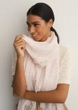 Beige women's scarf with monogram SZADT-0156-81(W23)