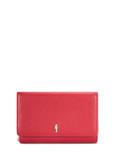 Large red leather women's wallet PORES-0801R-4B(W26)