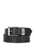 Men's leather belt in black PASMS-0163-9P(W26)