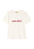 White women's T-shirt with print TSHDT-0152-0B(W26)