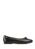 Women's black leather ballet flats BUTYD-1248-99(W26)