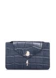 Small navy blue leather women's wallet PORES-0890-7D(W26)