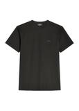 Men's black mercerized cotton t-shirt TSHMT-0156-99(Z26)