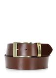Brown leather men's belt PASMS-0127-1I(W26)
