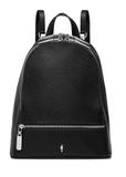 Black leather medium women's backpack PLCDS-0003-99(W25)