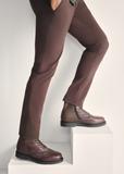 Men's brown leather ankle boots BUTYM-0517-89(Z25)