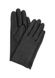 Men's navy blue leather gloves REKMS-0001-68(Z24)