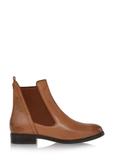 Women's brown leather ankle boots  BUTYD-1009-87(Z24)