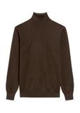 Men's turtleneck sweater in chocolate color SWEMT-0095B-90(Z25)