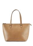 Beige large women's shopper bag TOREC-0953A-81(Z25)