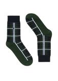 Green checkered men's socks SKAMT-0168-69((Z24)
