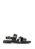 Women's leather sandals in black BUTYD-1152-99(W26)