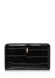 Black croco women's wallet POREC-0353A-9G(Z26)