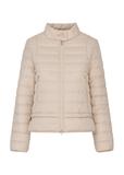 Women's quilted beige insulated jacket KURDT-0500-80(W24)