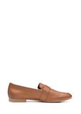 Women's leather moccasins in cognac color BUTYD-1074A-1F(W26)