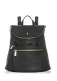 Black women's backpack made of imitation leather TOREC-0846A-99(Z24)