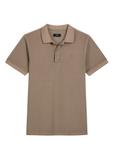 Men's camel polo shirt POLMT-0055A-1D(W26)